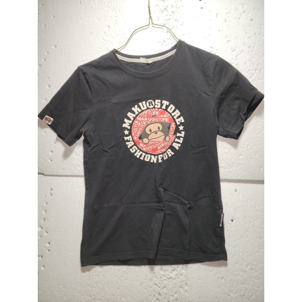 Maku Store T-Shirt Women Size 180/106A Black Logo Short Sleeve Fashion For All